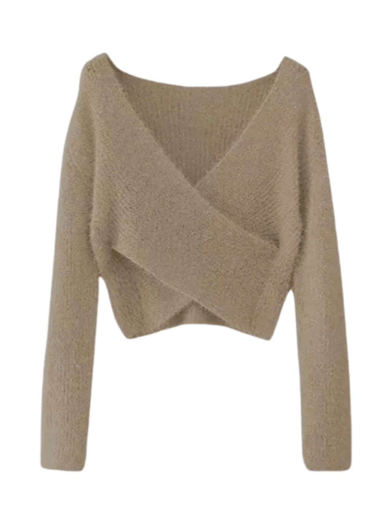 Women's Fluffy Crop Sweater