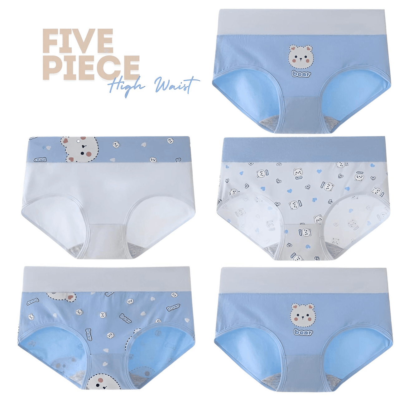 Women's Cotton Briefs - Five Pack! -, Panties , Drestiny , Australia, Dark Red, Gender_Women, Green, L, Light Blue, M, New Zealand, Pink, Purple, Red, Teal, Underwear, United Kingdom, United States, White, XL, XXL, Yellow , Drestiny , www.shopdrestiny.com