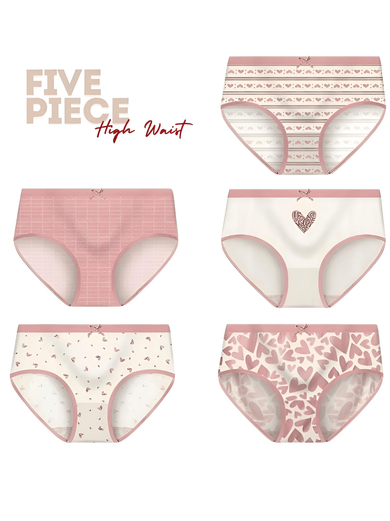 Women's Cotton Briefs - Five Pack! -, Panties , Drestiny , Australia, Dark Red, Gender_Women, Green, L, Light Blue, M, New Zealand, Pink, Purple, Red, Teal, Underwear, United Kingdom, United States, White, XL, XXL, Yellow , Drestiny , www.shopdrestiny.com