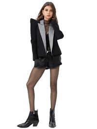 Thumbnail for Women's Diamond Peak Shoulder Black Blazer -, Coats & Jackets , Drestiny , Australia, Black, Blazers, Canada, Gold, Jackets, L, M, New Zealand, S, United Kingdom, United States, XL, XXL , Drestiny , www.shopdrestiny.com