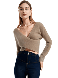 Thumbnail for Women's Fluffy Crop Sweater