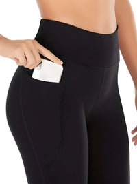 Thumbnail for Women's High Waist Flared Yoga Pants with Pockets