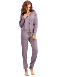 Thumbnail for Women's Knitted 2 Piece Pant Suit Set -, Sets , Drestiny , Australia, Brown, Cardigans, Casual Pants, Casual Shirts, Dark Blue, FR, Grey, Khaki, Light Green, Long Sleeves, Loungewear, Navy, Pale Green, Pant Sets, Pant Suits, Purple, Sets, United Kingdom, United States , Drestiny , www.shopdrestiny.com