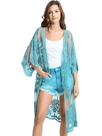 Thumbnail for Women's Lace Kimono Top