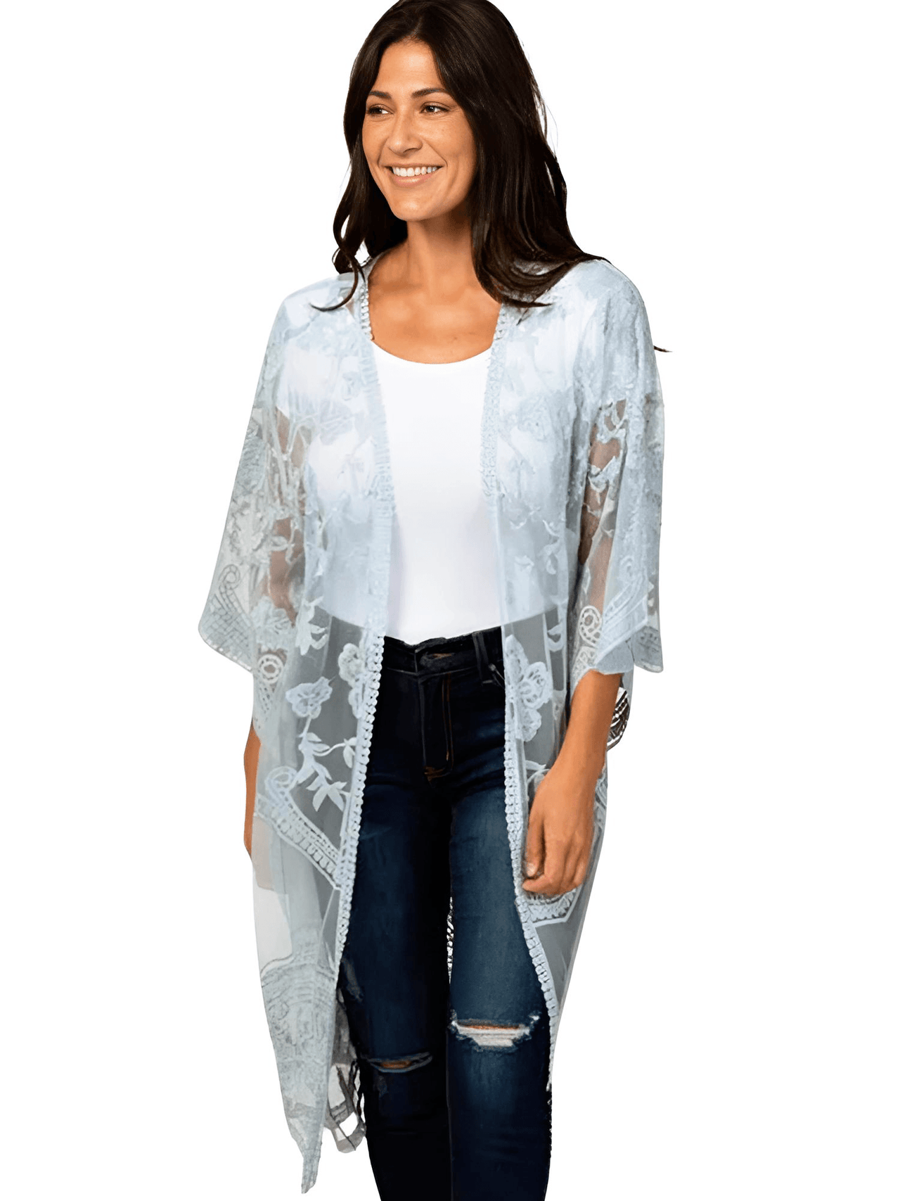 Women's Lace Kimono Top