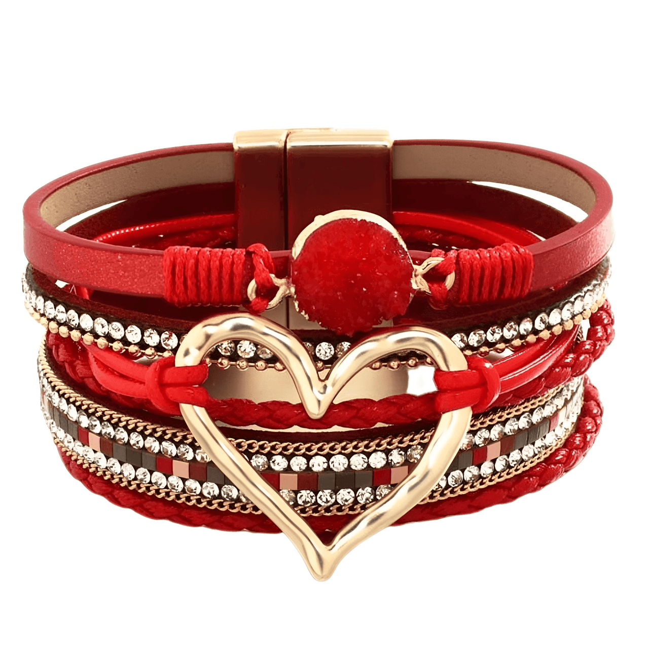 Women's Leather Hollow Heart Charm Bracelets -, Bracelet , Drestiny , Australia, Beige, Black, Bracelets, Brown, Canada, Coffee, Dark Blue, Dark Grey, Dark Olive Green, Gender_Women, Gold, Green, Grey, Khaki, Light Blue, Navy, New Zealand, Pink, Purple, Red, Silver, United Kingdom, United States, White, Wine Red , Drestiny , www.shopdrestiny.com