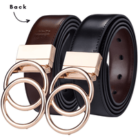 Thumbnail for Women's Leather Reversible Belt Double O Ring -, Belts , Drestiny , Australia, Belts, Black, Brown, Canada, Coffee, Dark Blue, Dark Brown, Gender_Women, Light Brown, New Zealand, United Kingdom, United States , Drestiny , www.shopdrestiny.com