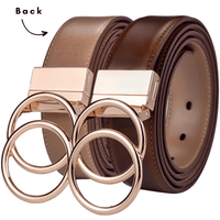 Thumbnail for Women's Leather Reversible Belt Double O Ring -, Belts , Drestiny , Australia, Belts, Black, Brown, Canada, Coffee, Dark Blue, Dark Brown, Gender_Women, Light Brown, New Zealand, United Kingdom, United States , Drestiny , www.shopdrestiny.com