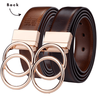 Thumbnail for Women's Leather Reversible Belt Double O Ring -, Belts , Drestiny , Australia, Belts, Black, Brown, Canada, Coffee, Dark Blue, Dark Brown, Gender_Women, Light Brown, New Zealand, United Kingdom, United States , Drestiny , www.shopdrestiny.com