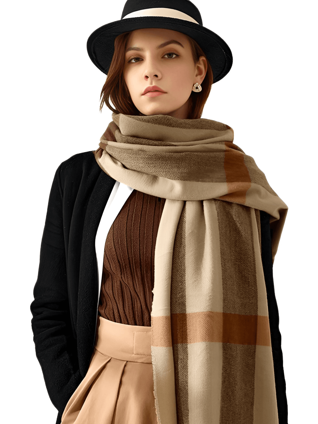 Women's Long Fashion Scarves With Tassels -, Scarves , Drestiny , Australia, Blue, Brown, Canada, Chocolate, FR, Gender_Women, Green, Light Blue, New Zealand, Pink, Scarves, United Kingdom, United States , Drestiny , www.shopdrestiny.com