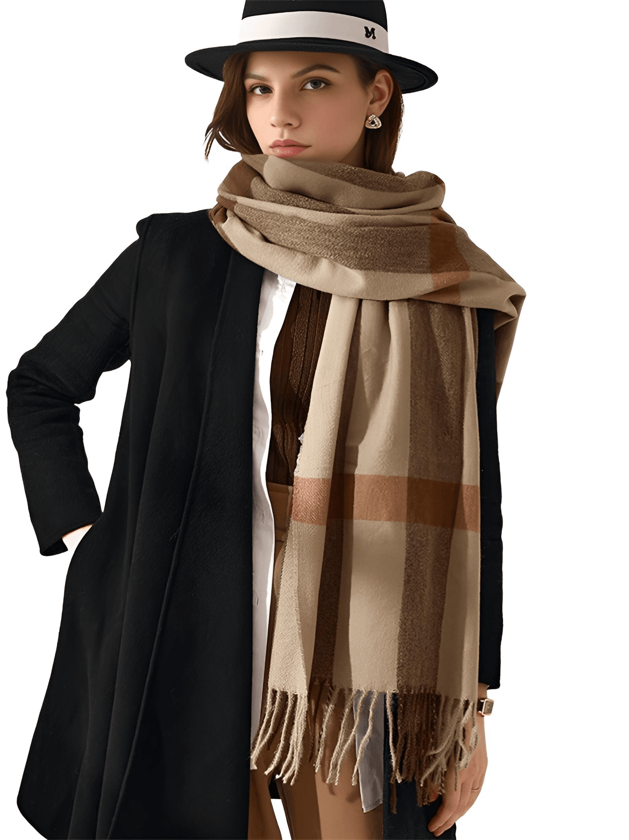 Women's Long Fashion Scarves With Tassels -, Scarves , Drestiny , Australia, Blue, Brown, Canada, Chocolate, FR, Gender_Women, Green, Light Blue, New Zealand, Pink, Scarves, United Kingdom, United States , Drestiny , www.shopdrestiny.com