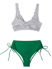 Thumbnail for Women's Mid-Waist Bikini Sets -, Bikini , Drestiny , Australia, Bikinis, Black, Canada, Dark Blue, Dark Green, FR, Green, L, M, New Zealand, Pink, Purple, S, United Kingdom, United States, XL, XS, XXL, Yellow , Drestiny , www.shopdrestiny.com