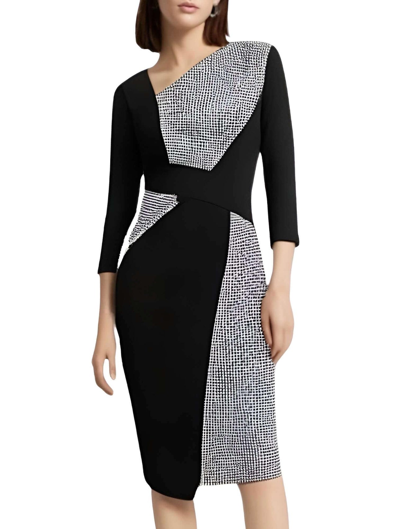 Women's Office Sheath Dress -, Dress , Drestiny , 10, 12, 4, 6, 8, Australia, Black, Blue, Canada, FR, Grey, Knee Length Dresses, L, Long Sleeves, M, New Zealand, Red, S, Sleeveless, United Kingdom, United States, White, XL, XXL , Drestiny , www.shopdrestiny.com