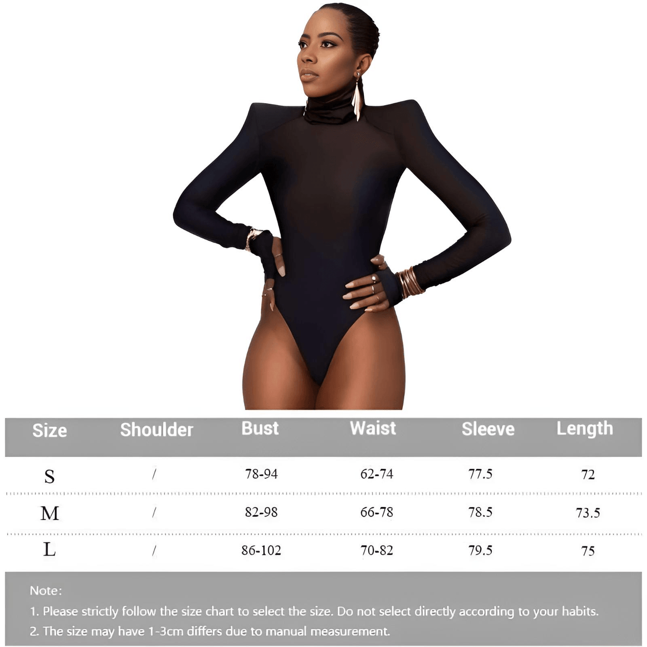 Women's Padded Shoulder Long Sleeve Turtleneck Bodysuit -, Bodysuit , Drestiny , Australia, Black, Bodysuits, Casual Shirts, Dress Shirts, Gender_Women, L, Light Purple, Long Sleeves, M, New Zealand, S, Turtlenecks, United Kingdom, United States , Drestiny , www.shopdrestiny.com