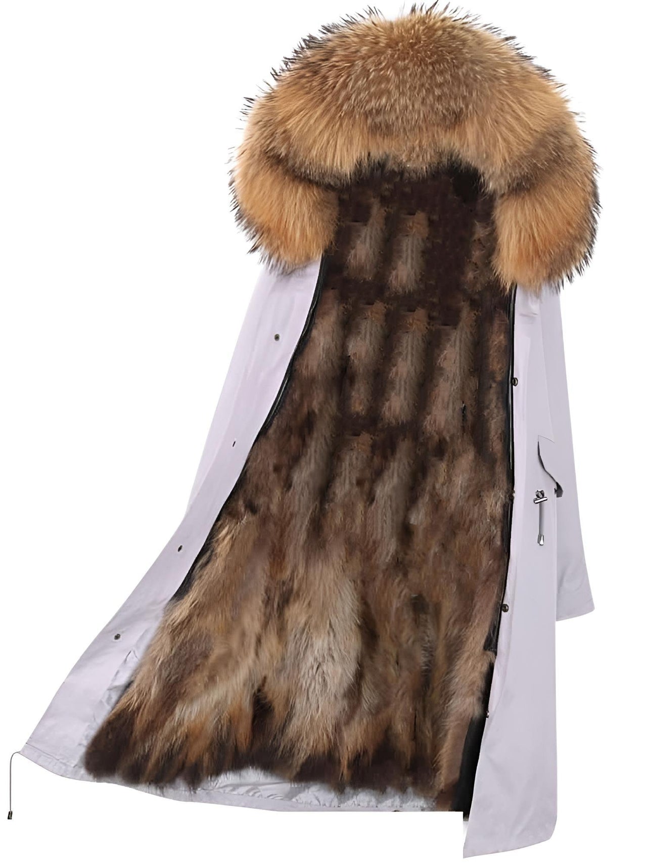 Women's Parka X-Long Waterproof Real Fur Coat