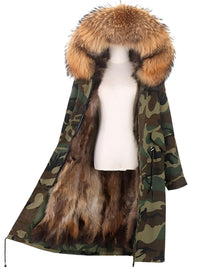 Thumbnail for Women's Parka X-Long Waterproof Real Fur Coat