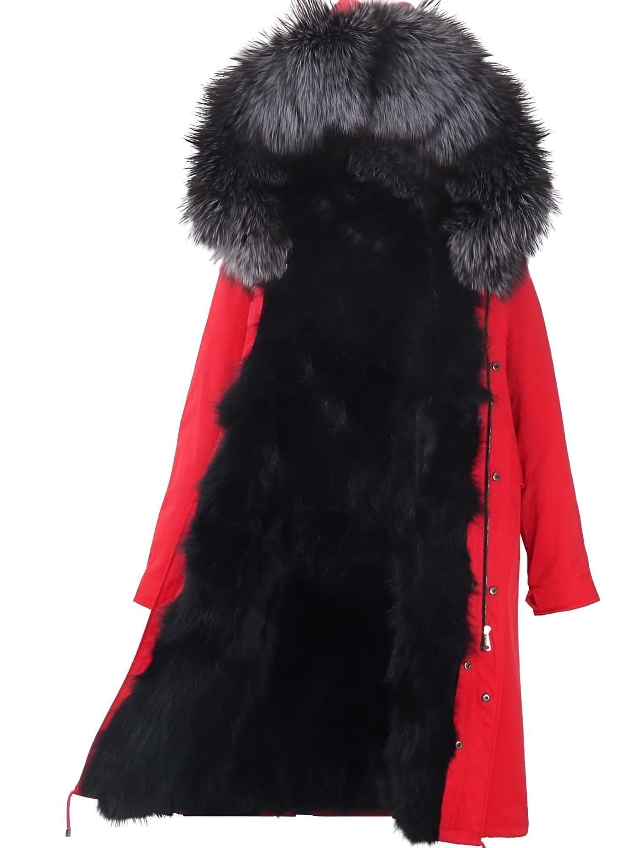 Women's Parka X-Long Waterproof Real Fur Coat