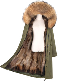 Thumbnail for Women's Parka X-Long Waterproof Real Fur Coat