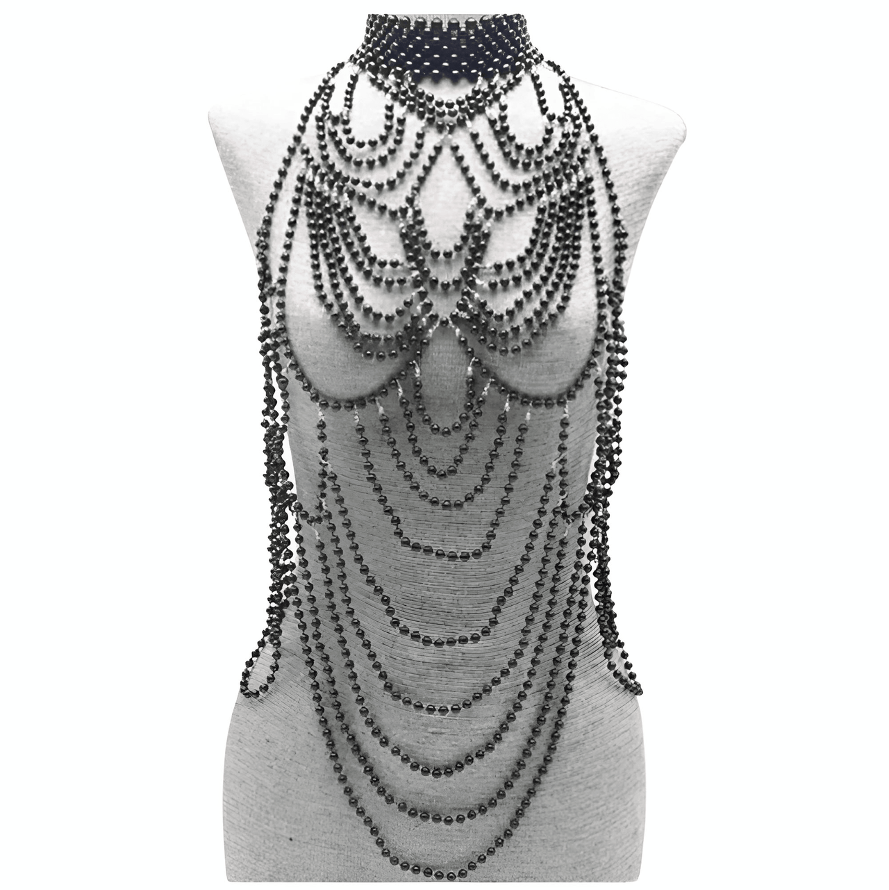 Women's Pearl Body Chains Jewelry, Drestiny, Body Jewelry, Pearl Necklace, White, Black, United States, Canada, Australia, New Zealand, United Kingdom, shopdrestiny.com