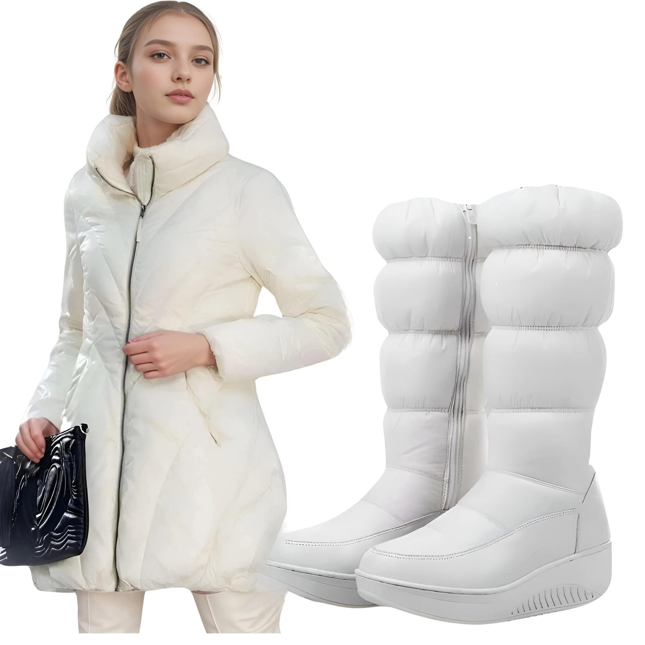 Women's Platform Winter Boots -, Snow Boots , Drestiny , Australia, Black, Boots, Canada, Navy, New Zealand, United Kingdom, United States, White , Drestiny , www.shopdrestiny.com