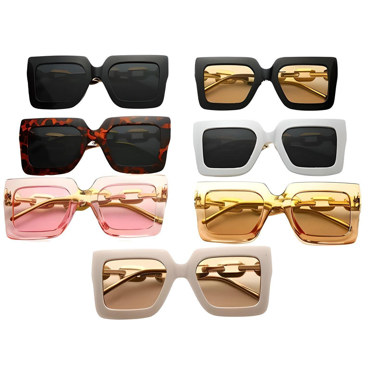 Women's Trendy Large Frame Square Sunglasses UV400