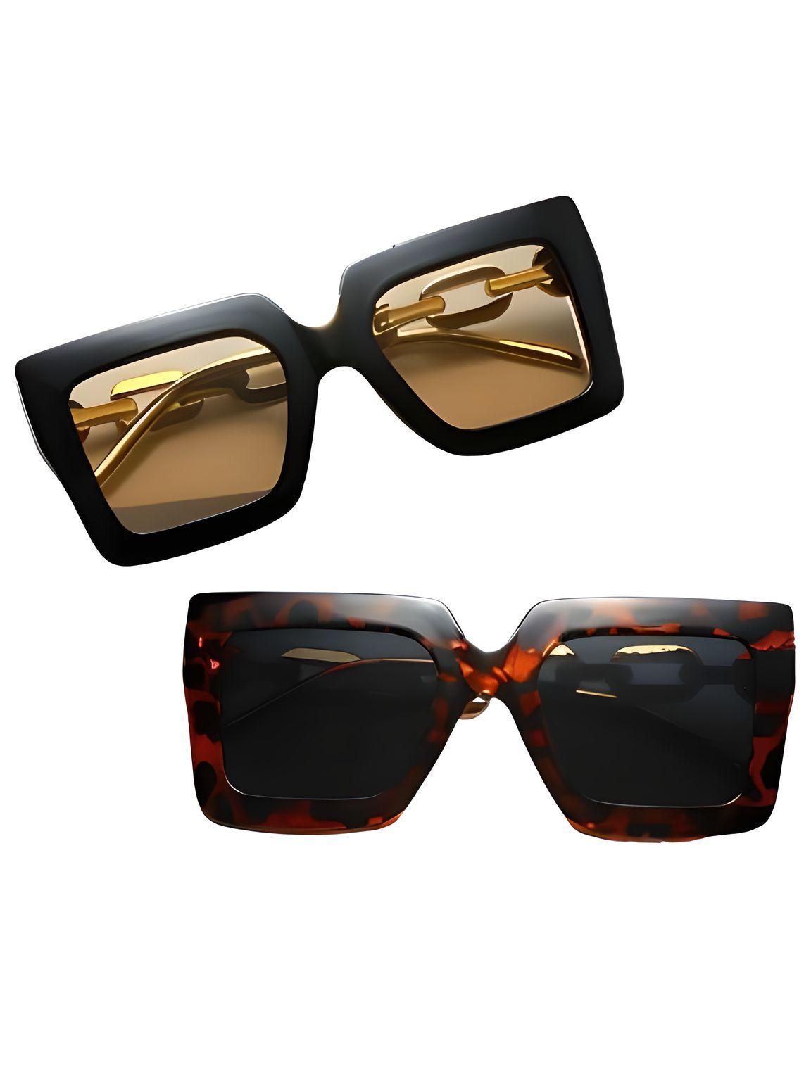 Women's Trendy Large Frame Square Sunglasses UV400