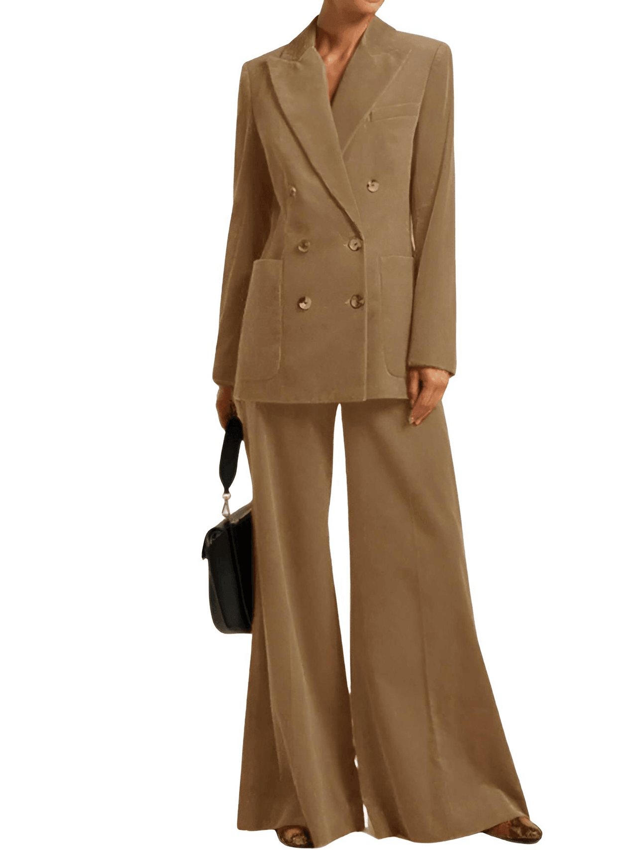 Women's Suit 2-Piece Corduroy Flared Wide Leg Pants Suit -, Suits , Drestiny , Australia, Black, Blazers, Blue, Brown, Canada, Dark Blue, Dark Brown, Dark Green, Dark Grey, Dress Pants, Gold, Grey, Jackets, Khaki, L, Light Blue, Light Brown, M, Navy, New Zealand, Pant Sets, Pant Suits, Pink, Purple, Red, Royal Blue, S, Sets, Sky Blue, United Kingdom, United States, White, XL, XXL, XXXL , Drestiny , www.shopdrestiny.com