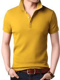 Thumbnail for Short Sleeve 100% Cotton Polo Shirts For Men -, Polo Shirts , Drestiny , Australia, Black, Canada, Casual Shirts, Dark Green, Dark Red, Dress Shirts, FR, Grey, L, M, Navy, New Zealand, Polo Shirts, Short Sleeves, United Kingdom, United States, White, XL, XXL, XXXL, Yellow , Drestiny , www.shopdrestiny.com