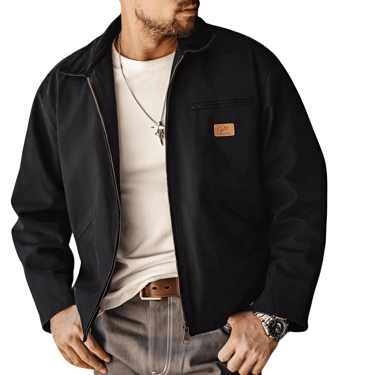 American Retro Canvas Jacket Men's "Detroit Jacket" -, Coat , Drestiny , Australia, Black, Canada, Coats, Jackets, Khaki, L, M, New Zealand, S, United Kingdom, United States, XL, XXL, XXXL , Drestiny , www.shopdrestiny.com