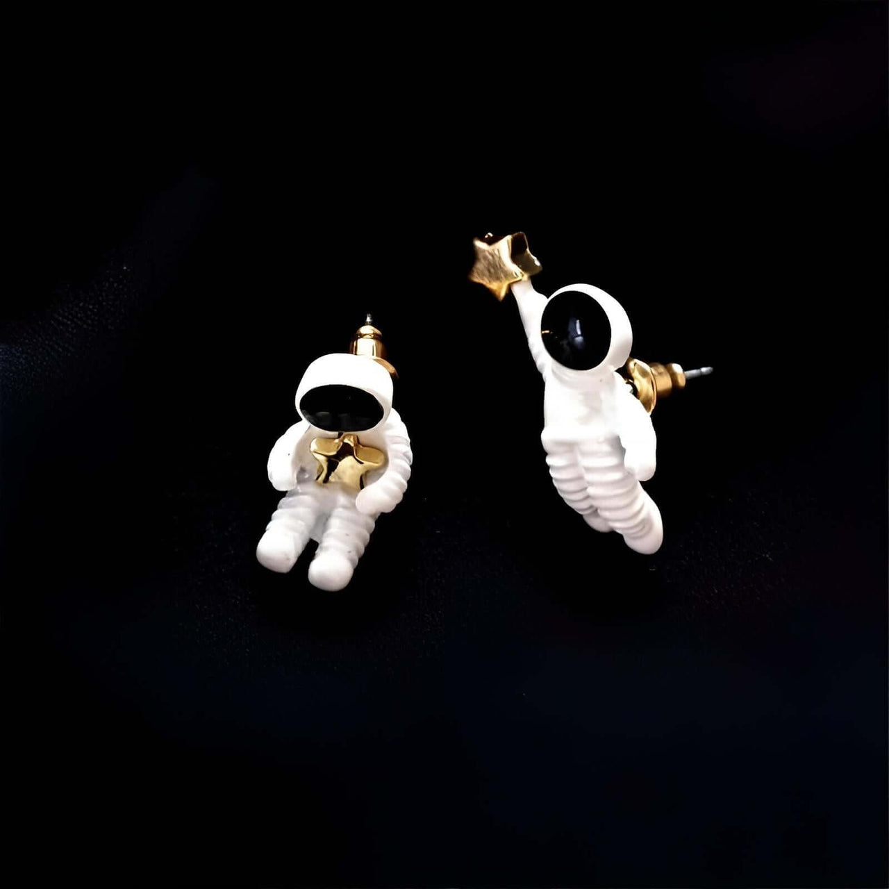 Astronaut Earrings -, Stud Earrings , Drestiny , Australia, Black, Blue, Canada, Earrings, Gender_Women, Gold, Green, New Zealand, United Kingdom, United States, White, Yellow , Drestiny , www.shopdrestiny.com