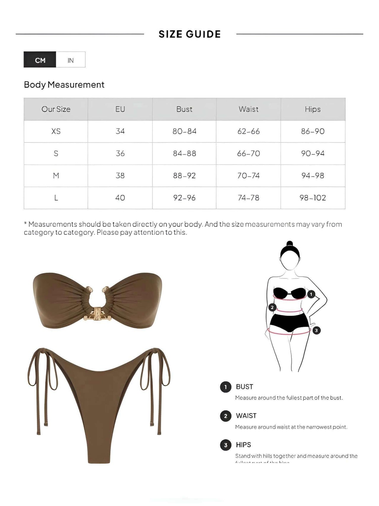 Metal O Ring Bikini for Women With Side Ties -, Bikini , Drestiny , Apricot, Australia, Bikinis, Black, Blue, Brown, Canada, Chocolate, Coffee, Dark Green, FR, Gold, Green, L, Leopard, M, New Zealand, Pink, S, Strapless, United Kingdom, United States, XS , Drestiny , www.shopdrestiny.com