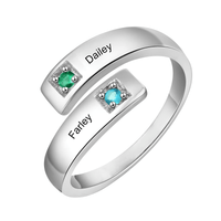 Thumbnail for Birthstone Custom Ring for Couples or BFFs -, Rings , Drestiny , Australia, Canada, Gender_Women, New Zealand, Rings, Silver, United Kingdom, United States , Drestiny , www.shopdrestiny.com