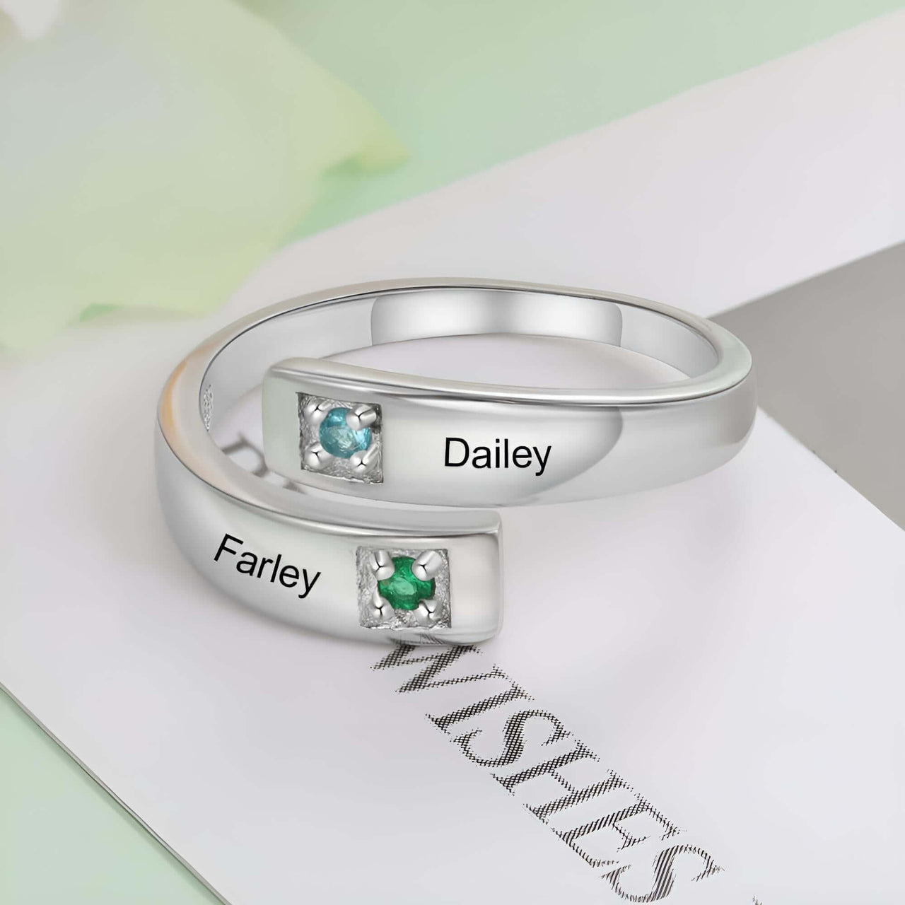 Birthstone Custom Ring for Couples or BFFs -, Rings , Drestiny , Australia, Canada, Gender_Women, New Zealand, Rings, Silver, United Kingdom, United States , Drestiny , www.shopdrestiny.com