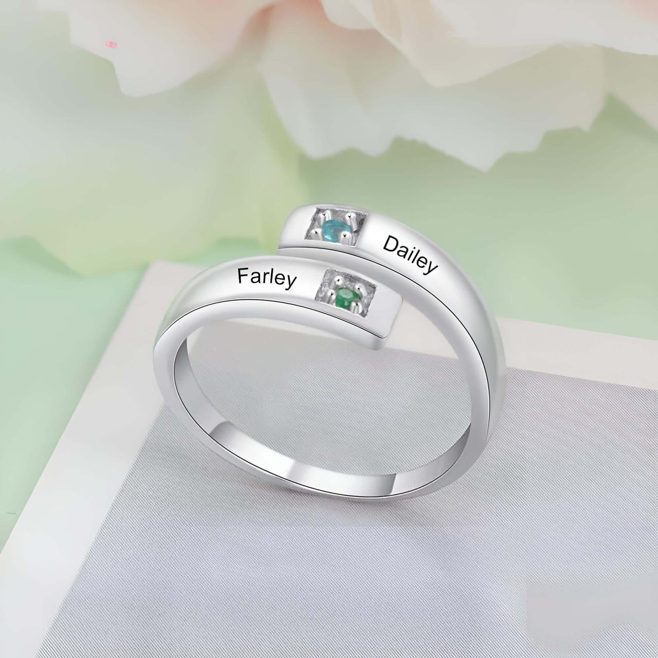 Birthstone Custom Ring for Couples or BFFs -, Rings , Drestiny , Australia, Canada, Gender_Women, New Zealand, Rings, Silver, United Kingdom, United States , Drestiny , www.shopdrestiny.com