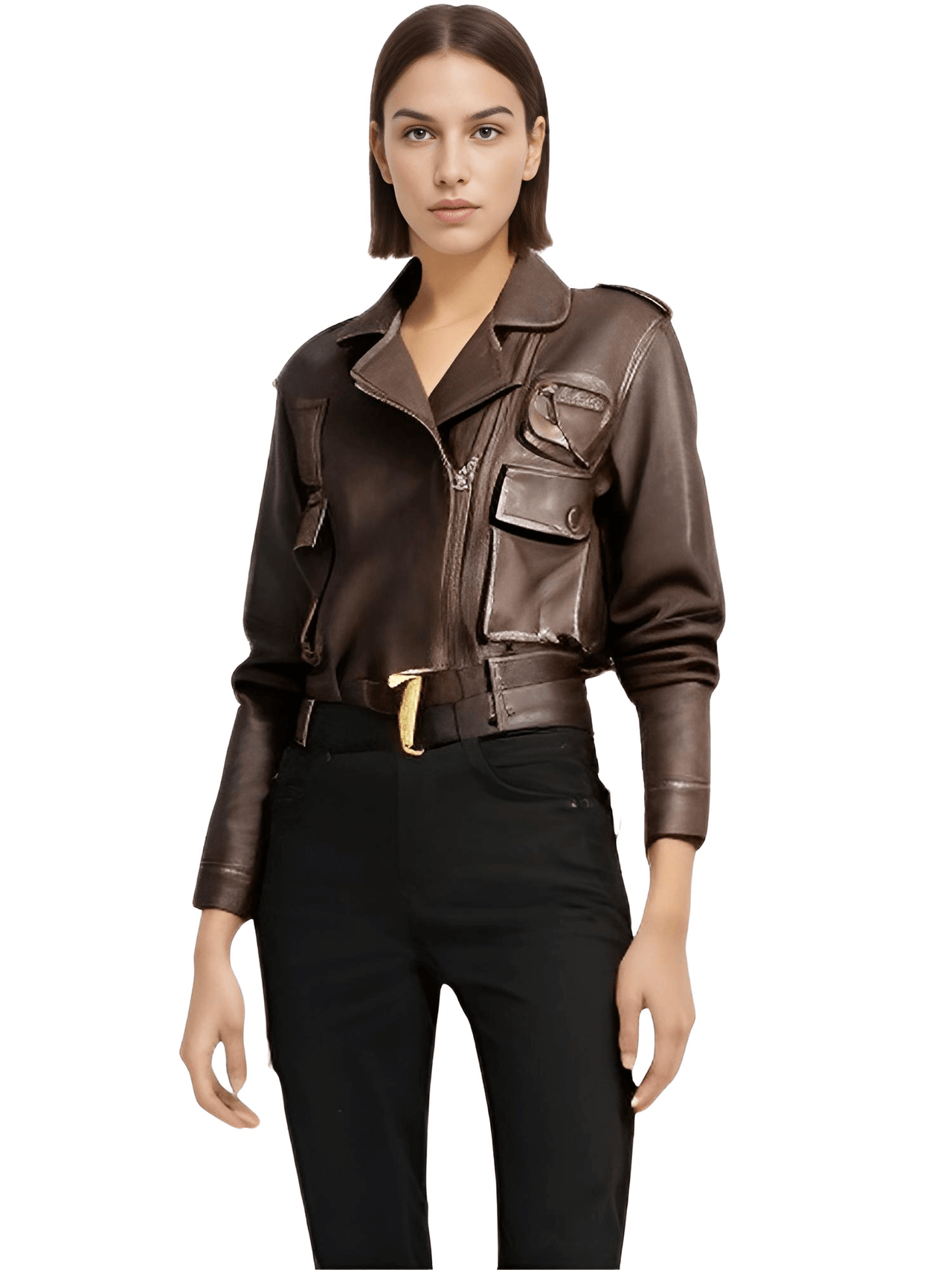 Brown Faux Leather Jacket Women's - Now In Green Too! -, Leather Jackets , Drestiny , Australia, Brown, Canada, Coats, Green, Jackets, L, M, New Zealand, S, United Kingdom, United States, XL , Drestiny , www.shopdrestiny.com