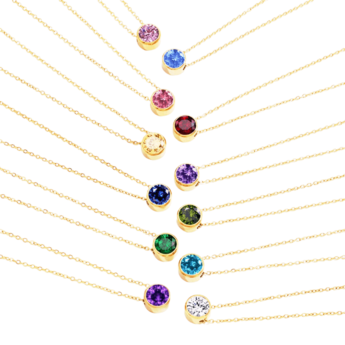 Classic Stainless Steel Birthstone Necklace -, Necklaces , Drestiny , Australia, Canada, Gender_Women, Necklaces, New Zealand, United Kingdom, United States , Drestiny , www.shopdrestiny.com