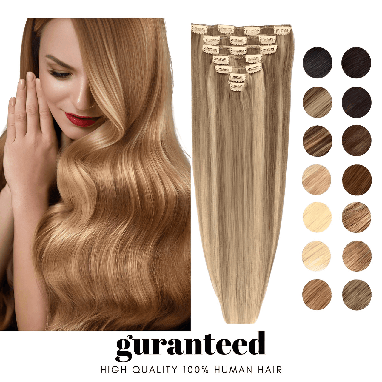 Clip In Real Human Hair Extensions - Free Color Matching! -, Hair Extensions , Drestiny , Australia, Black, Blonde, Brown, Burgundy, Canada, FR, Hair Extensions, New Zealand, Red, United Kingdom, United States , Drestiny , www.shopdrestiny.com