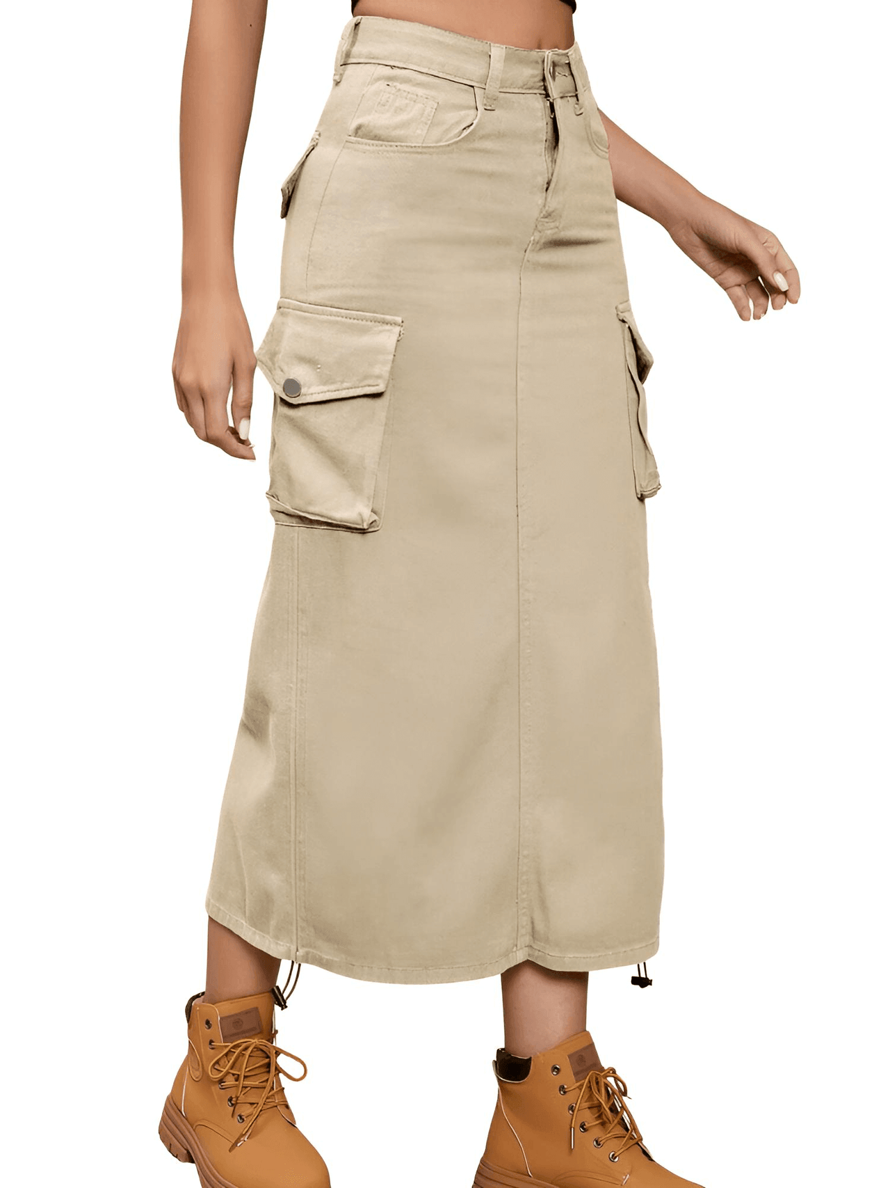 Denim Cargo Work Skirt For Women -, Skirts , Drestiny , Army Green, Australia, Black, FR, Khaki, L, M, New Zealand, S, Skirts, United Kingdom, United States, XL, XXL , Drestiny , www.shopdrestiny.com