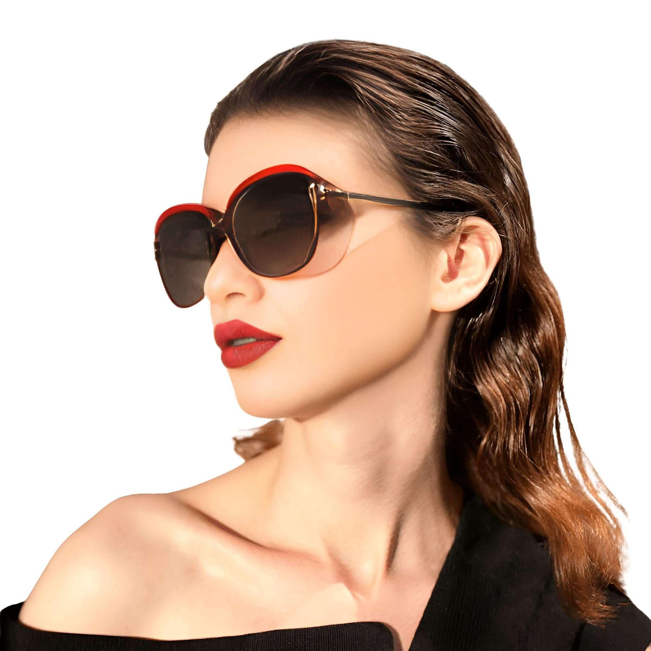 Women's Gradient Round Lens Sunglasses -, Sunglasses , Drestiny , Australia, Beige, Black, Brown, Canada, Gender_Women, New Zealand, Purple, Red, Sunglasses, United Kingdom, United States , Drestiny , www.shopdrestiny.com