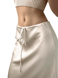 Thumbnail for Trendy High Waist A Line Long Satin Skirts For Women -, Skirts, Drestiny, Australia, Brown, Chocolate, Grey, Black, Beige, Dark Green, Army Green, Navy Blue, Blue Grey, Wine Red, Champagne, FR, Grey, L, M, New Zealand, S, Skirts, United Kingdom, United States, XL, Drestiny, long satin skirt, satin maxi skirt, silk satin skirt, satin slip skirt maxi, beige satin maxi skirt, www.shopdrestiny.com