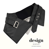 Thumbnail for Elastic Black Leather Wide Corset Belt Women's -, Belts , Drestiny , Australia, Belts, Black, Canada, New Zealand, United Kingdom, United States , Drestiny , www.shopdrestiny.com