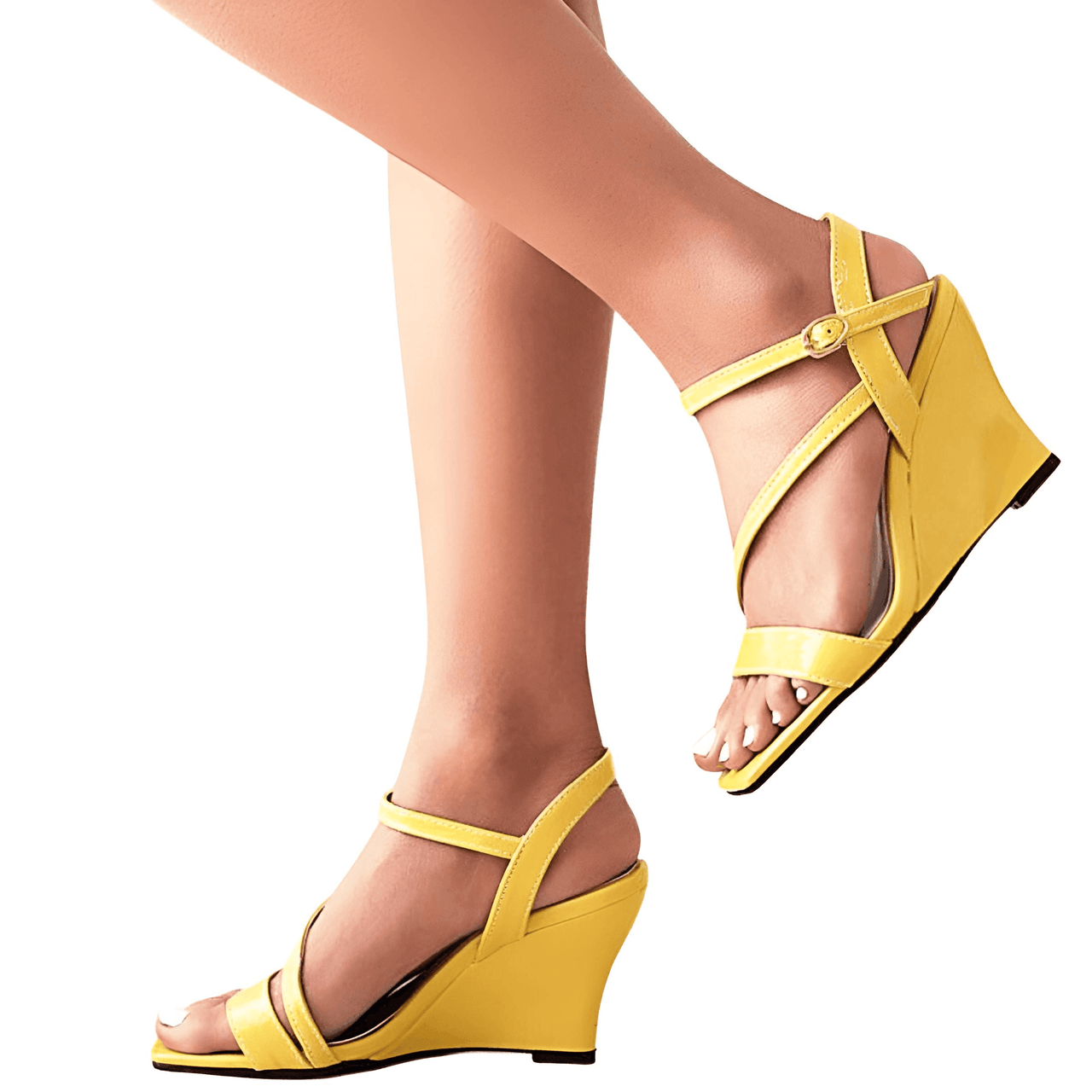 Elegant Open Toe High Wedge Strap Sandals For Women -, Sandals , Drestiny , Australia, Beige, Black, Red, Sandals, United Kingdom, United States, Wedges, Yellow , Drestiny , www.shopdrestiny.com