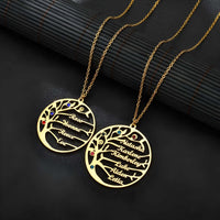 Thumbnail for Family Tree of Life Necklace - Personalize 1-6 Names with Birthstones -, Necklace , Drestiny , Australia, Canada, Gender_Women, Gold, Necklaces, New Zealand, Silver, United Kingdom, United States , Drestiny , www.shopdrestiny.com