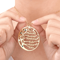 Thumbnail for Family Tree of Life Necklace - Personalize 1-6 Names with Birthstones -, Necklace , Drestiny , Australia, Canada, Gender_Women, Gold, Necklaces, New Zealand, Silver, United Kingdom, United States , Drestiny , www.shopdrestiny.com