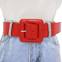 Thumbnail for Faux Leather Big Buckle Belt Women's -, Belts , Drestiny , Australia, Belts, Black, Canada, Gender_Women, New Zealand, Red, United Kingdom, United States , Drestiny , www.shopdrestiny.com