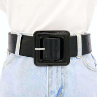 Thumbnail for Faux Leather Big Buckle Belt Women's -, Belts , Drestiny , Australia, Belts, Black, Canada, Gender_Women, New Zealand, Red, United Kingdom, United States , Drestiny , www.shopdrestiny.com