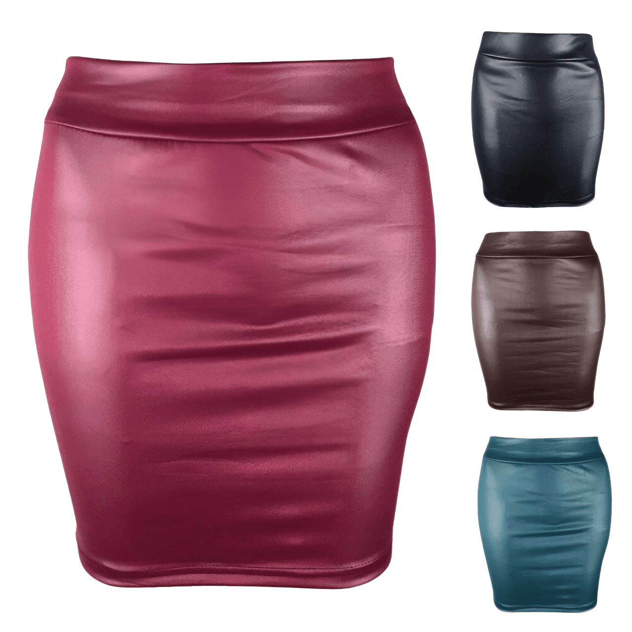 Faux Leather Mini Skirt -, Mini Skirt , Drestiny , Australia, Black, Brown, Canada, Coffee, Dark Teal, Gender_Women, Green, L, M, New Zealand, S, Skirts, United Kingdom, United States, Wine Red, XL, XXL, XXXL , Drestiny , www.shopdrestiny.com