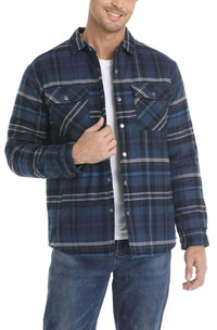 Thumbnail for Men's Long Sleeve Quilted Lined Flannel Shirt Jackets -, Shirts , Drestiny , 4XL, Australia, Black, Blue, Coats, Dark Blue, Dark Green, Grey, Jackets, L, M, Navy, Orange, Red, United Kingdom, United States, White, XL, XXL, XXXL, Yellow , Drestiny , www.shopdrestiny.com