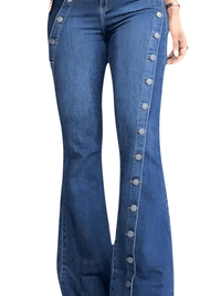 Thumbnail for Flare Leg Denim Jeans For Women -, Jeans , Drestiny , 4XL, Australia, Blue, Casual Pants, Dark Blue, Jeans, L, M, New Zealand, United Kingdom, United States, XL, XXL, XXXL , Drestiny , www.shopdrestiny.com