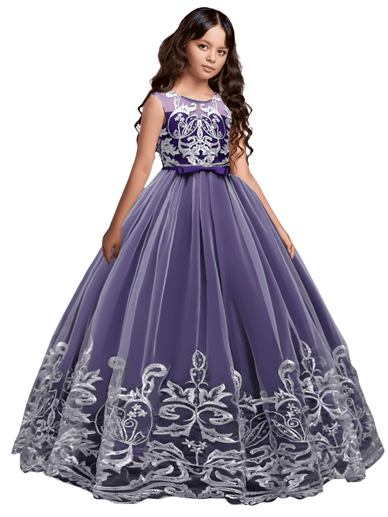 Formal Occasion Dress For Girls - With FREE Tiara, Gloves & Petticoat! -, Dress , Drestiny , 10T, 11T, 12T, 3T, 4T, 5T, 6T, 7T, 8T, 9T, Australia, Canada, Champagne, Dark Blue, Dark Green, Dark Red, Deep Pink, Dresses, Flower Girl Dresses, FR, Girls, Ivory, Light Blue, New Zealand, Pink, Purple, Sleeveless, TD, United Kingdom, United States , Drestiny , www.shopdrestiny.com